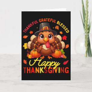 Carte Merci Grateful Bon thanksgiving Turke