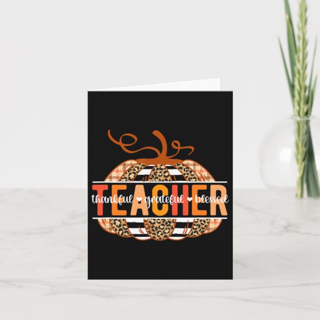 Carte Merci Gratuit Professeur Merci Thanksgiving Tea (Devant)