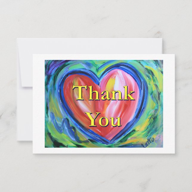 Carte Merci Heart Art Note (Devant)