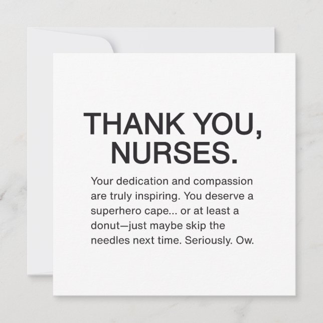 Carte Merci les infirmières  (Devant)