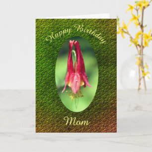 Carte Merci Maman Columbine Fleur Anniversaire