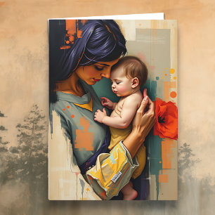 Carte Merci Maman   Mère et enfant   Fête des mères