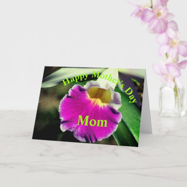 Carte Merci Maman Orchidée Fête des mères (Orchidée)