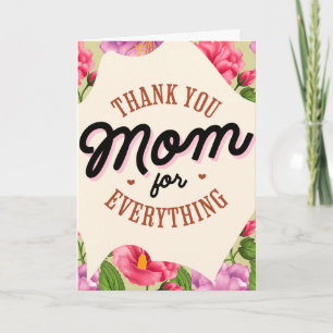 Carte Merci Maman pour tout Salutation de la Fête des Mè