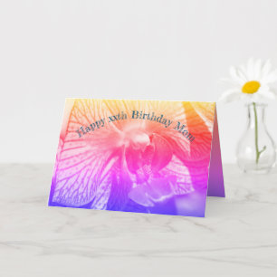 Carte Merci Maman Rainbow Orchidée Fleur Anniversaire