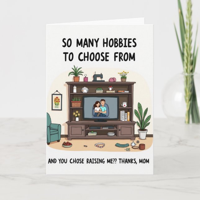 Carte Merci Maman rayée (Devant)