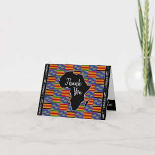 Carte Merci Mariage Afrique Inspiré Kente K48