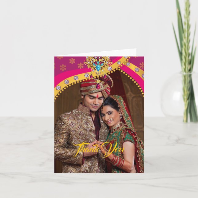 Carte Merci Mariage indien hindou (Devant)