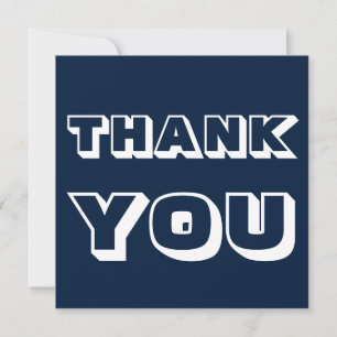 Carte Merci, Merci, bleu marine blanc