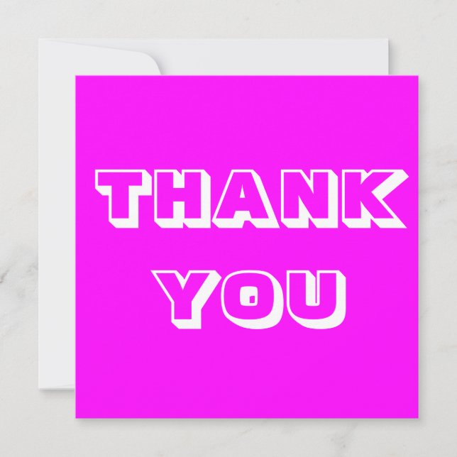 Carte Merci, Merci, magenta blanc (Devant)