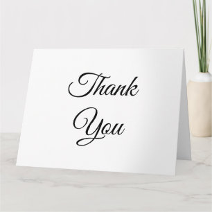 Carte Merci, Merci, noir blanc et élégant salut