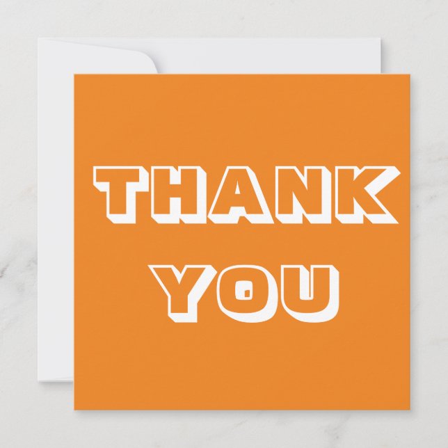 Carte Merci, Merci, orange blanc (Devant)