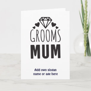 Carte Merci Mère de la mariée Groom Fête Florale Cadeau