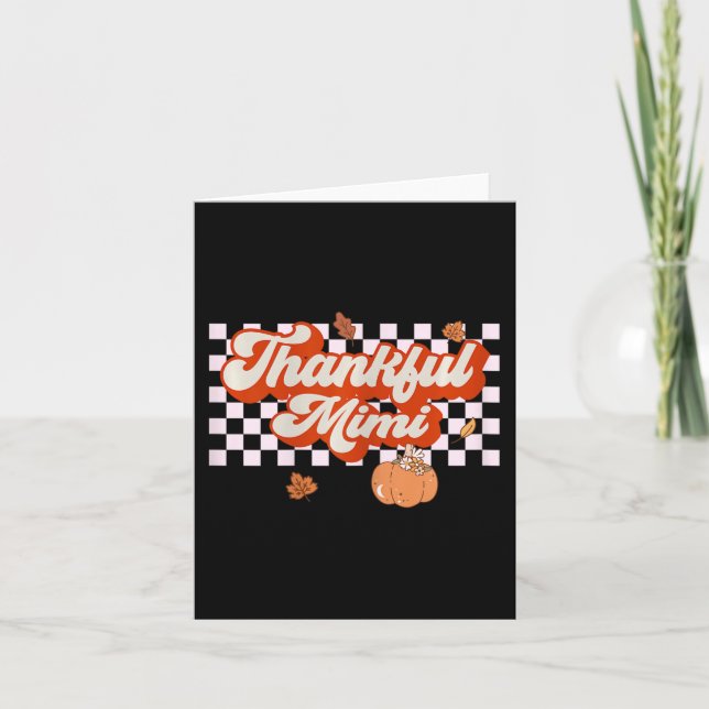 Carte Merci Mimi Retro Thanksgiving Fall Matching Fam (Devant)