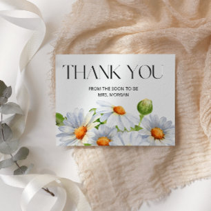 Carte Merci minimaliste de Fête des mariées de marguerit