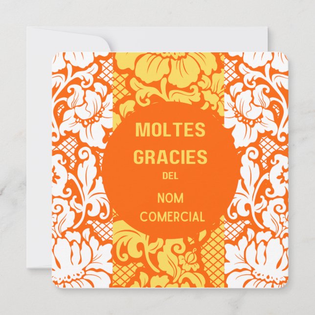 Carte "Merci"- "moltes gràcies"-Design 2 (Devant)