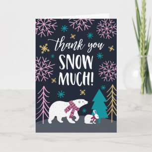 Carte Merci neige beaucoup   Winter Wonderland