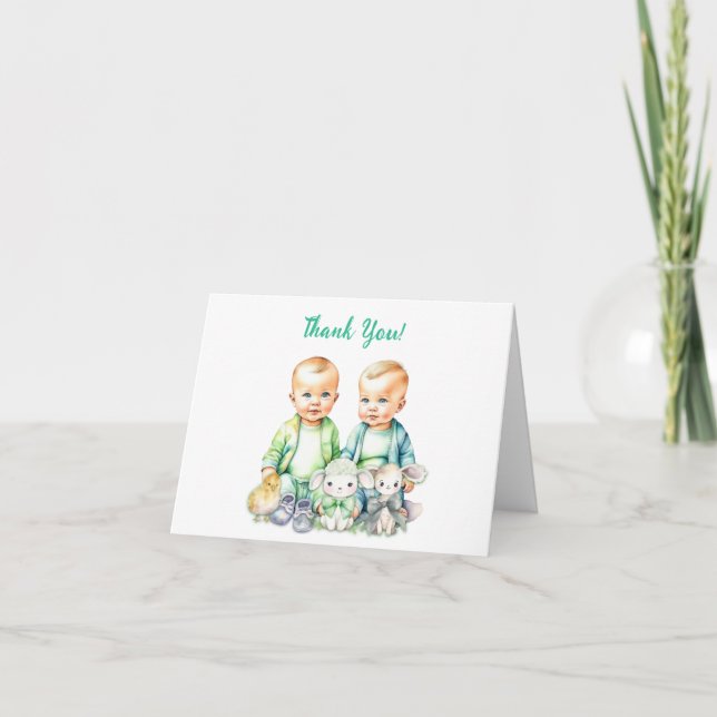 Carte Merci Notes pour un cadeau de Baby shower (Devant)