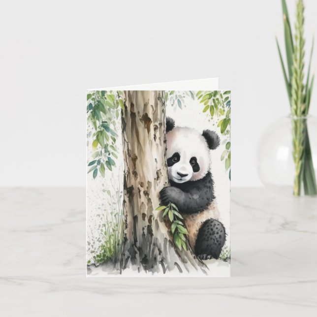 Carte Merci Ours Panda (Devant)