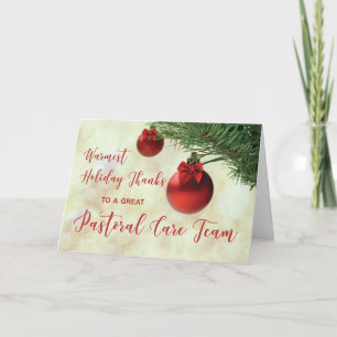 Carte Merci Pastoral Care Team Christmas Tree Ornement