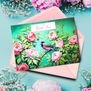 Carte Merci Péonie Pinson des pins création artistique p