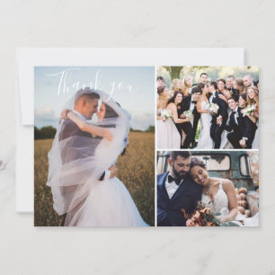 Carte Merci photo moderne de trois jours de mariage