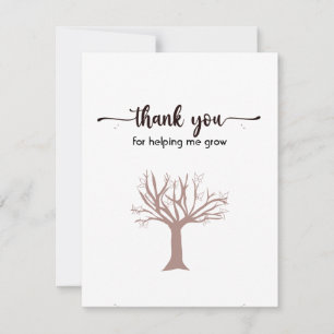 Carte Merci plat, jolie et simple