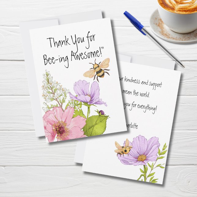 Carte Merci pour être une Abeille Géniale (Créateur téléchargé)