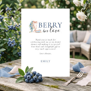 Carte Merci pour la fête de mariage Berry In Love Bluebe