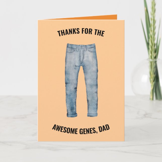 Carte Merci pour la Fête des pères Awesome Genes Dad (Devant)