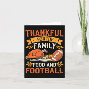 Carte Merci Pour La Nourriture Familiale Et Le Football 