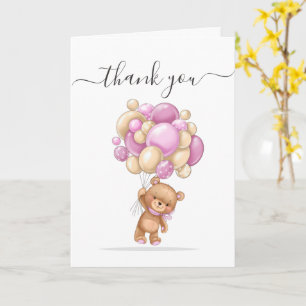Carte Merci pour l'amour de l'ours en peluche