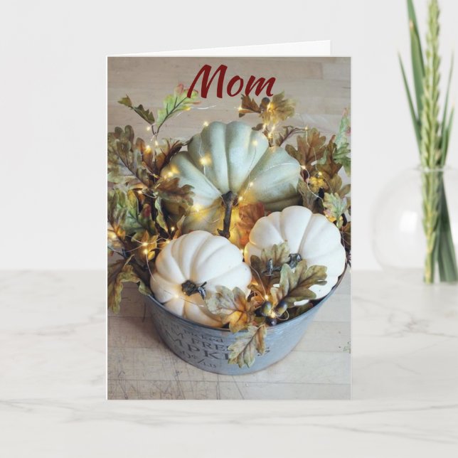 CARTE MERCI POUR L'AMOUR DE MOM DE REMERCIER (Devant)