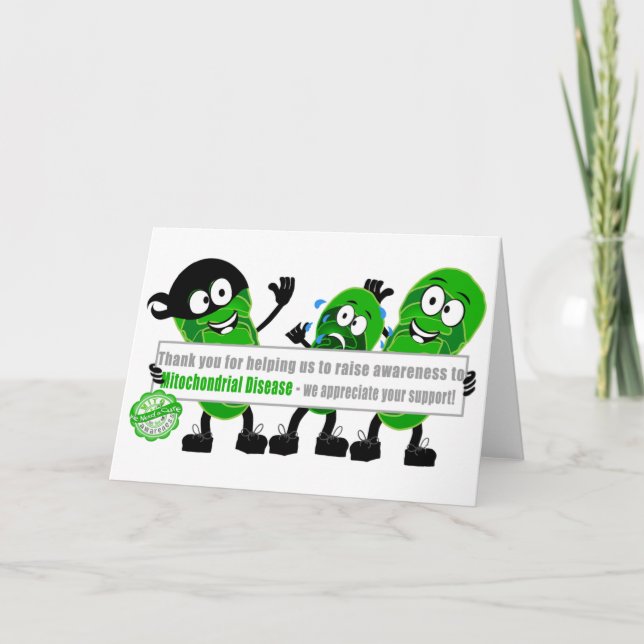 Carte Merci pour l'appui de la maladie mitochondrique (Devant)