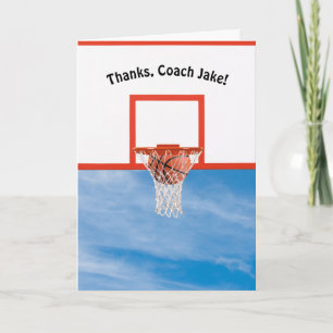 Carte Merci pour le basket-ball dans le filet