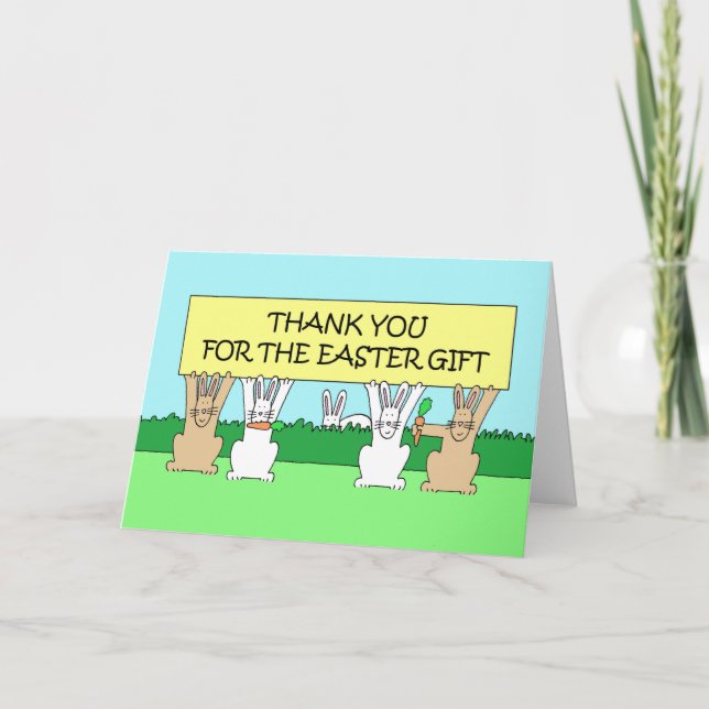 Carte Merci pour le cadeau de Pâques (Devant)