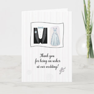 Carte Merci pour le costume de garçon d'honneur de maria
