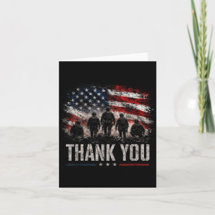 Carte Merci pour les bottes militaires patriotiques de s
