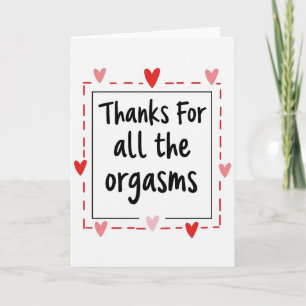 Carte Merci pour les Orgasmes