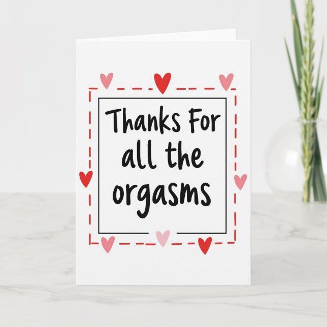 Carte Merci pour les Orgasmes (Devant)