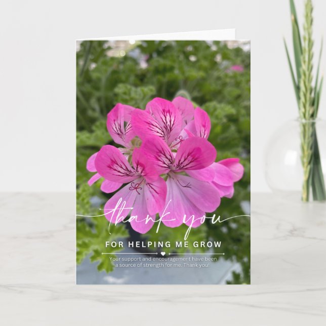 Carte Merci pour m'aider à grandir (Devant)