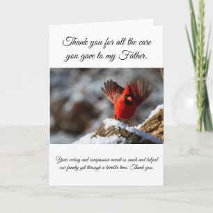 Carte Merci pour prendre soin de mon père Infirmière