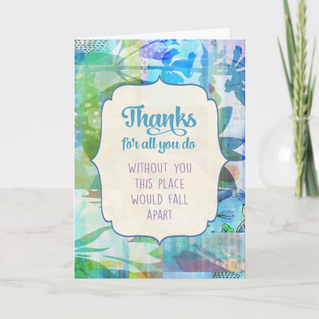 Carte Merci pour tout ce que vous faites (Devant)