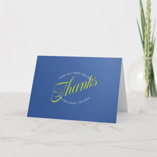 Carte Merci Pour Tout Ce Que Vous Faites (Devant)