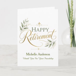Carte Merci pour votre amitié Nom personnalisé
