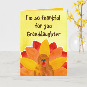 Carte Merci Pour Votre Grand-Fille Bon thanksgiving