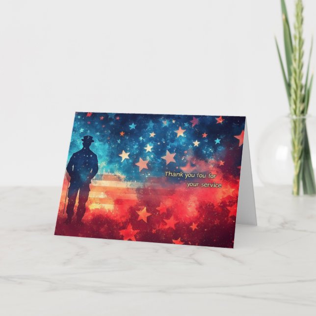 Carte Merci pour votre service (Devant)