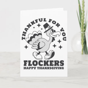 Carte Merci pour vous Flockers Thanksiving Friendsgivin