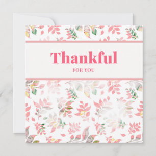 Carte Merci pour vous, Joli Floral avec Bunnies