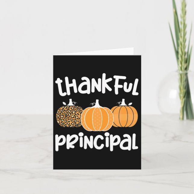 Carte Merci Principal de l'école Thanksgiving Principal (Devant)